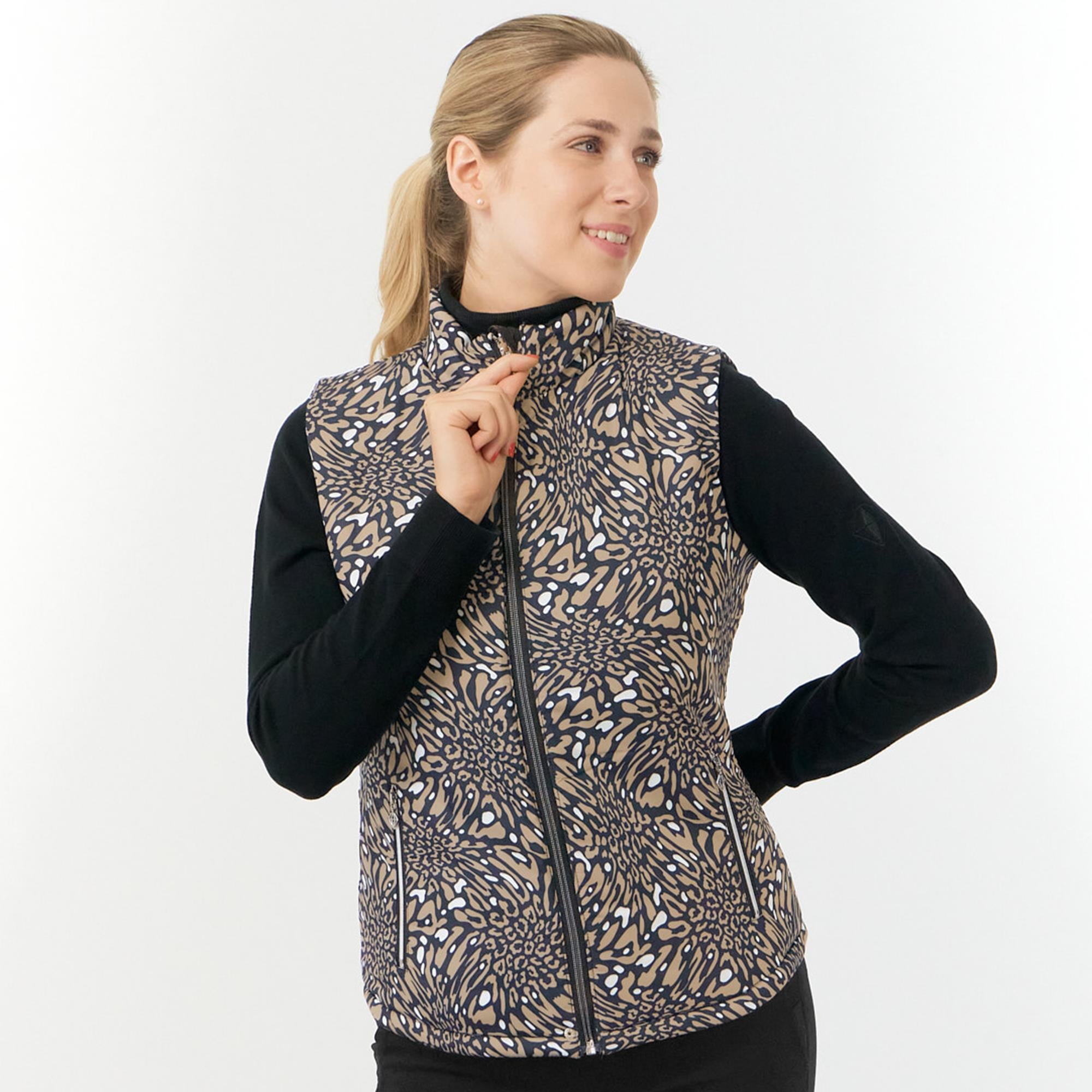 Pure Golf Eve Reversible Ladies Golf Gilet Wild Truffle